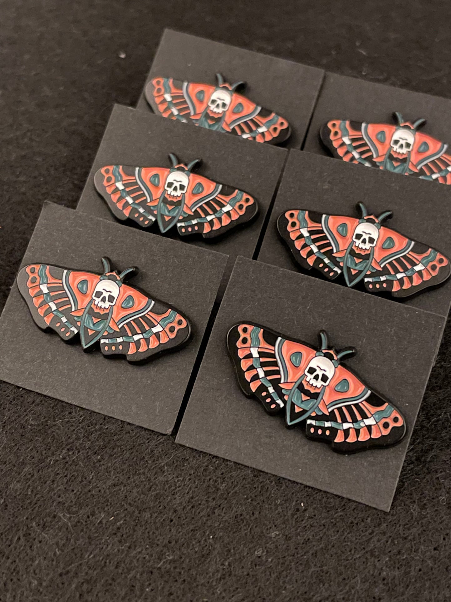 Orange Moth Pin Badge