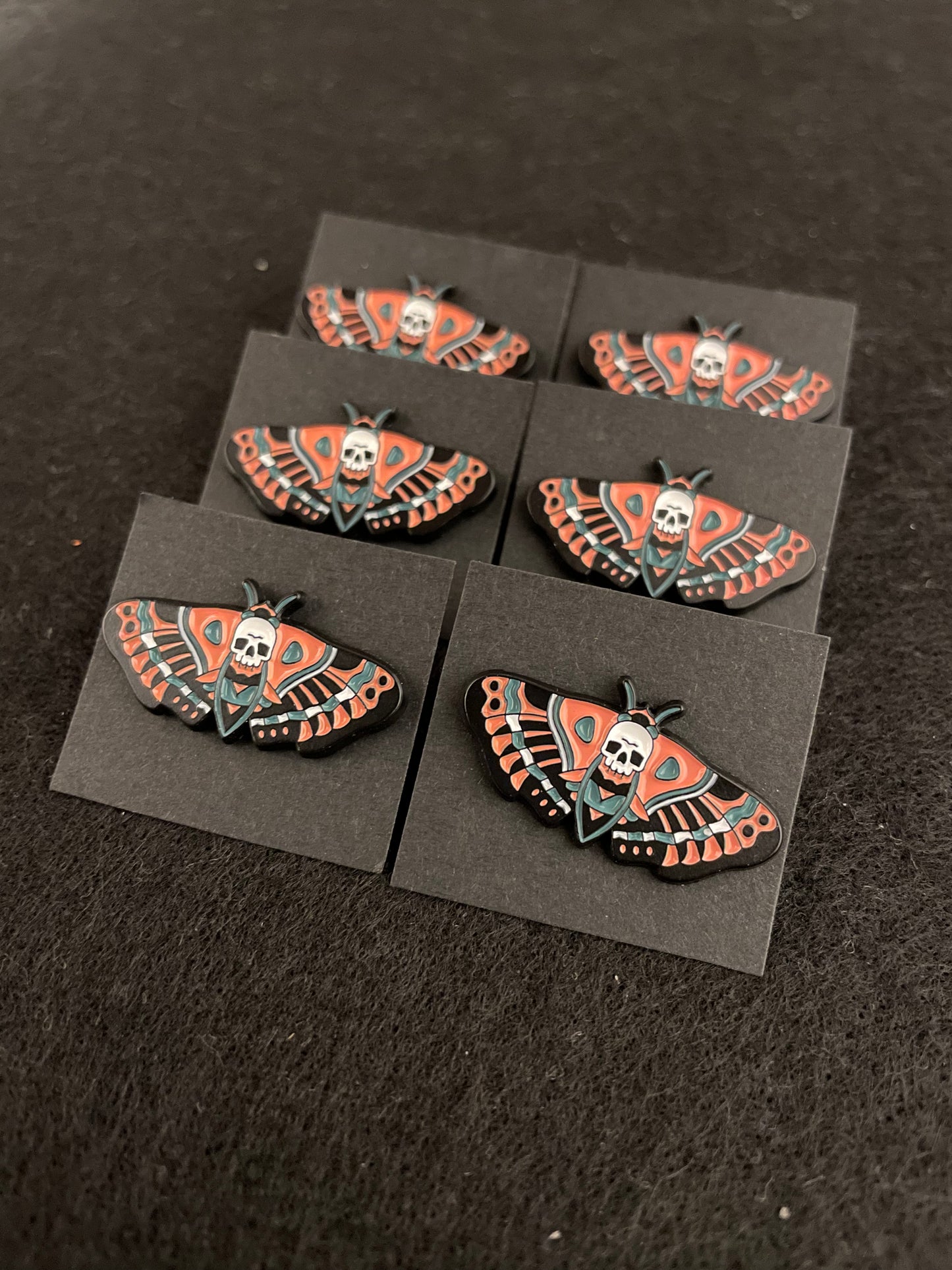 Orange Moth Pin Badge