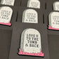 'Love You...' Tombstone Pin Badge