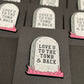 'Love You...' Tombstone Pin Badge