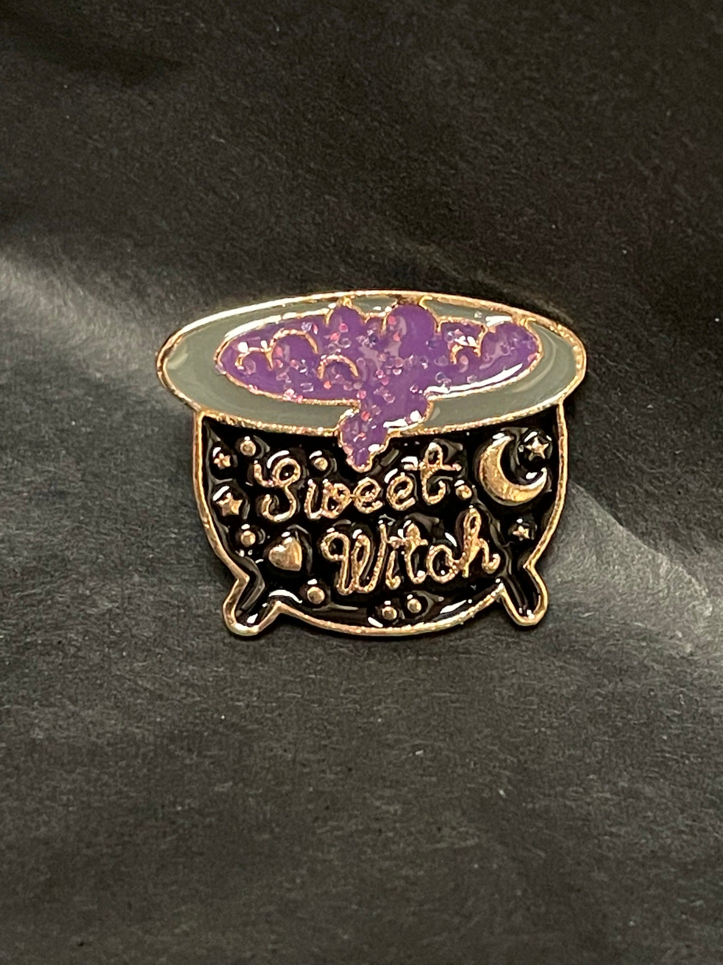 Sweet Witch Cauldron Pin Badge