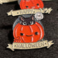 Happy Halloween Pumpkin Pin Badge