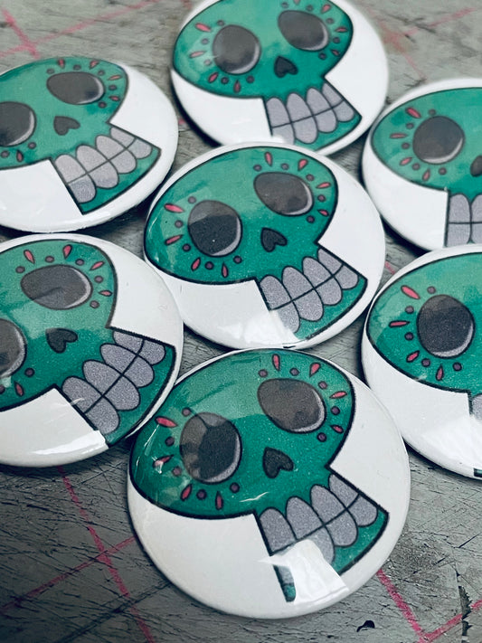 Green Skull Badge (32mm)