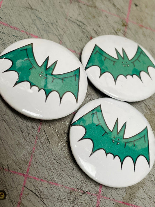 Green Bat Badge (32mm)