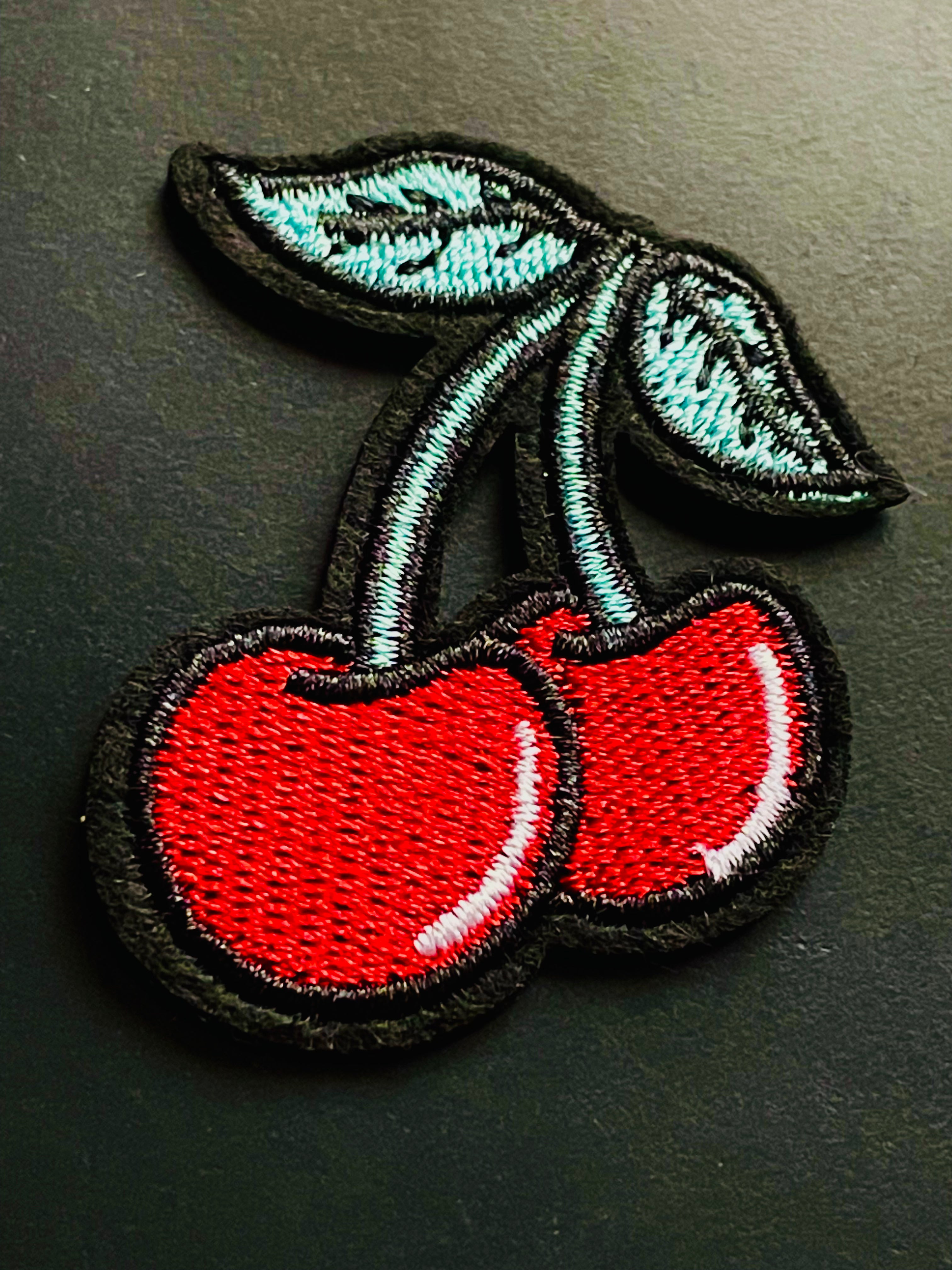 Cherry Embroidered Patch – Pins & Needles Dolls